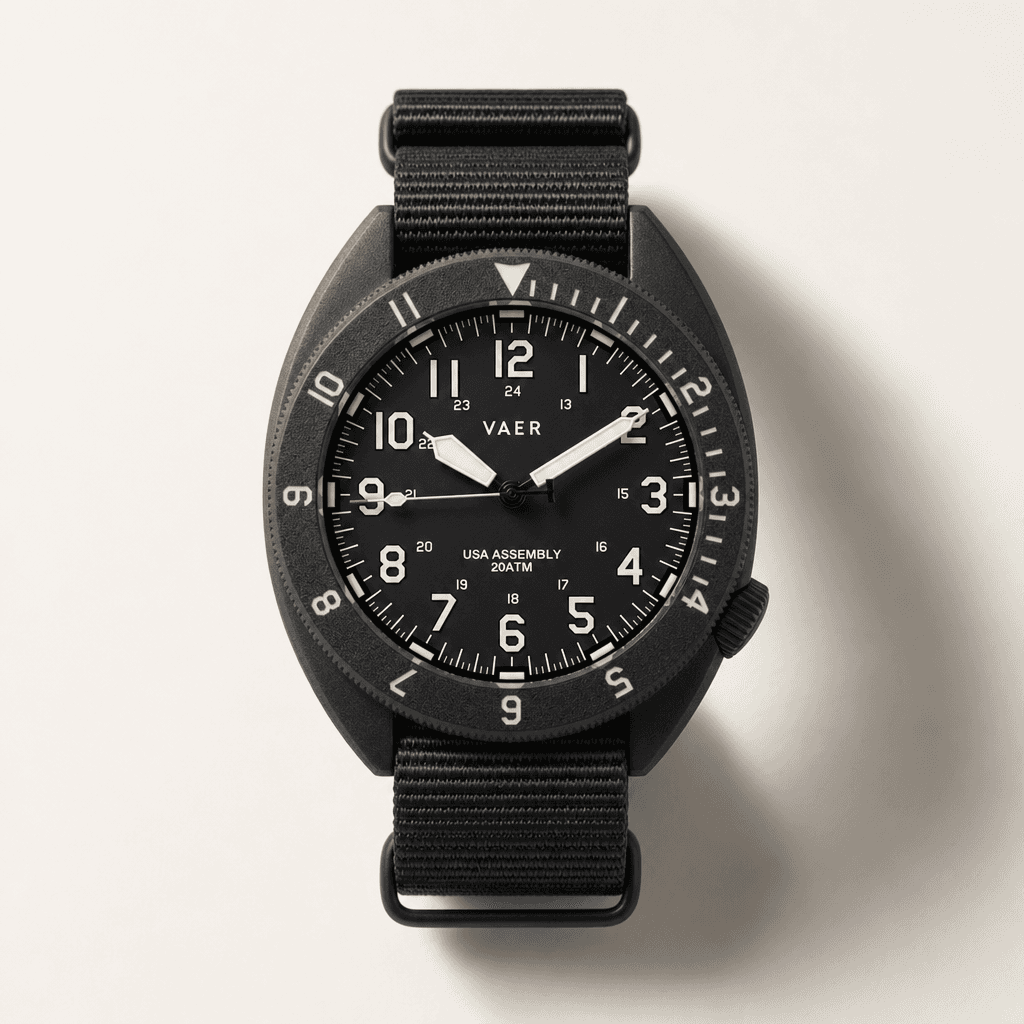 Vaer C4 Tactical Field Solar — Everyday Carry Watch (Analog/Field Watch)