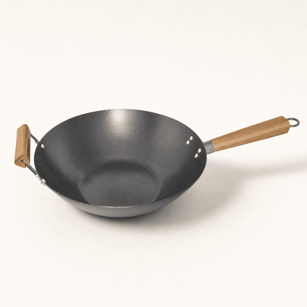 IMUSA IMUSA 14-Inch Carbon Steel Wok with Wood Handles — Wok