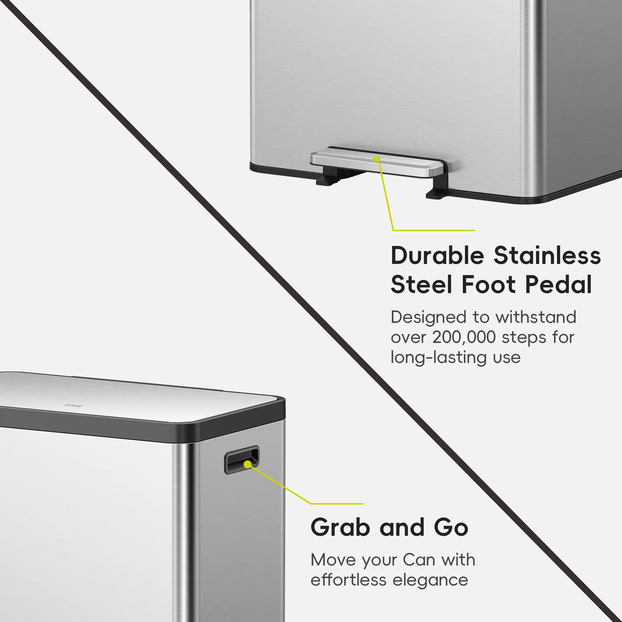 EKO EKO EcoCasa II Dual Compartment Step Trash Can