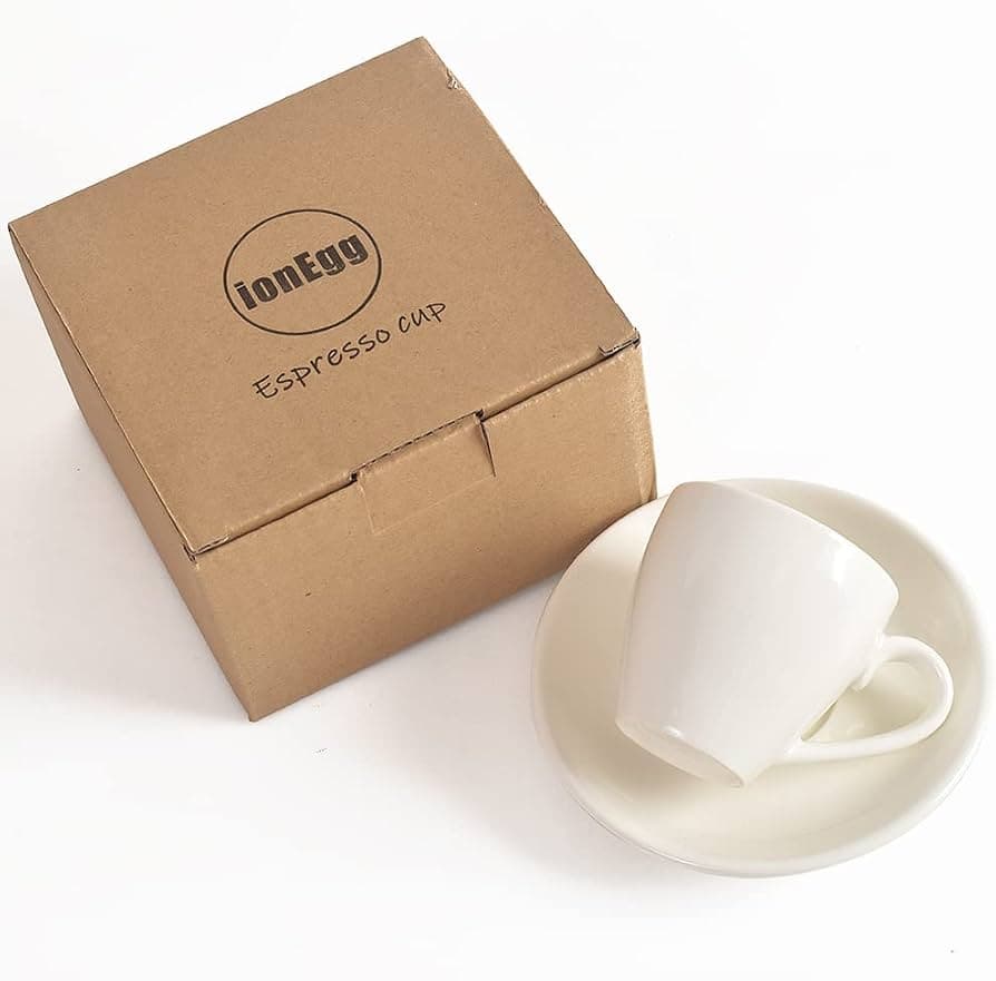 ionEgg Porcelain Espresso Cup with Saucer