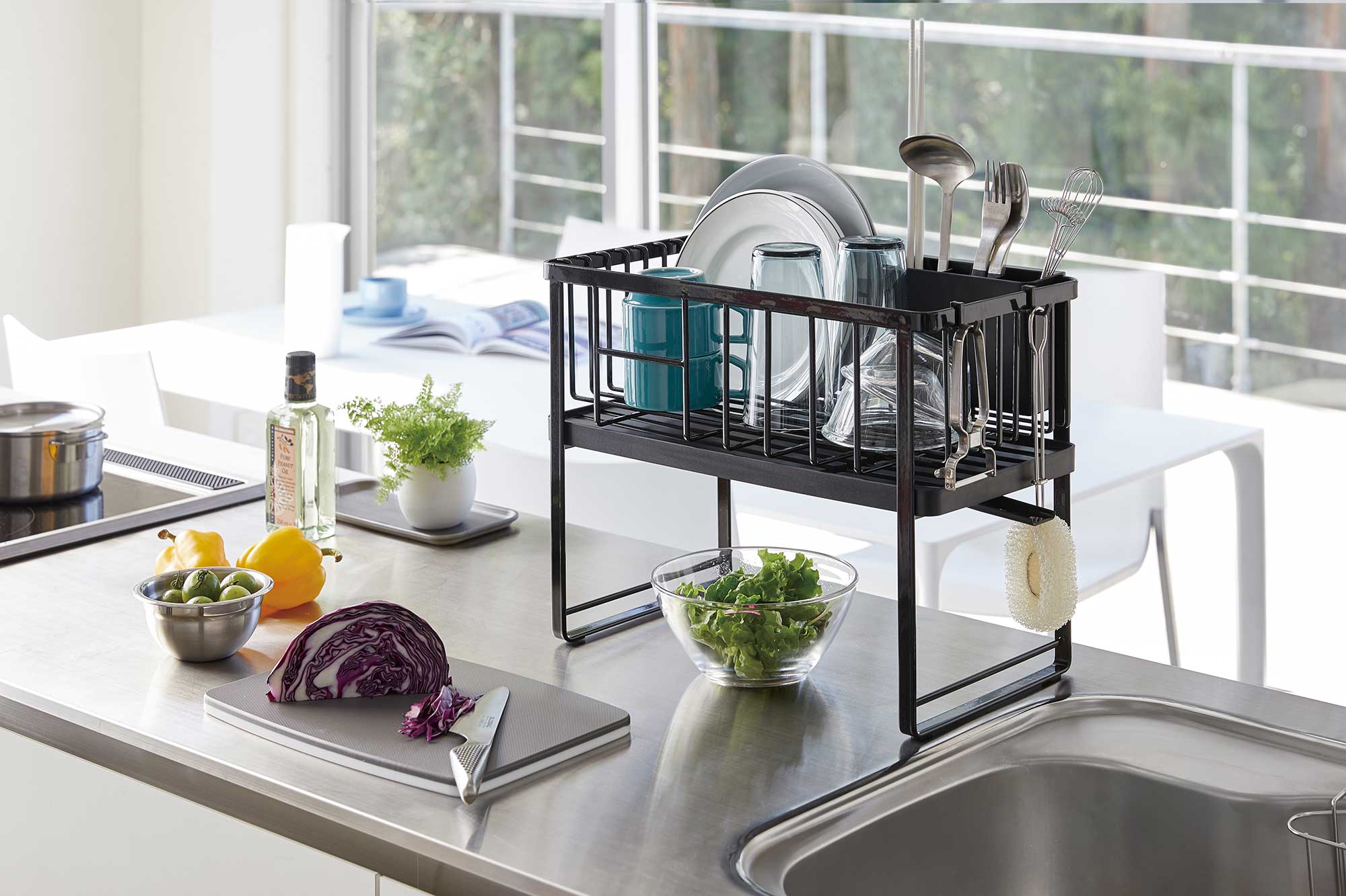 Yamazaki Home Tower Two-Tier Dish Rack