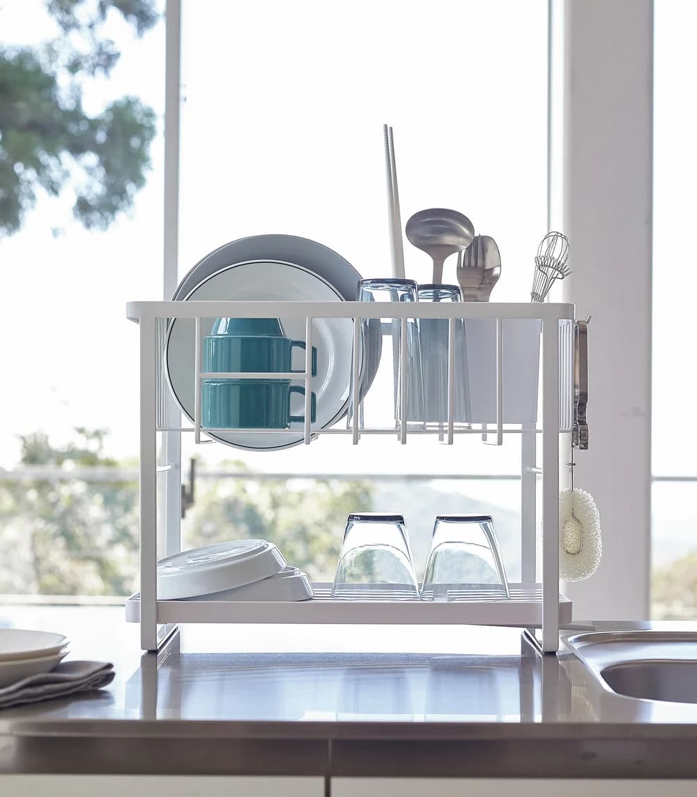 Yamazaki Home Tower Two-Tier Dish Rack