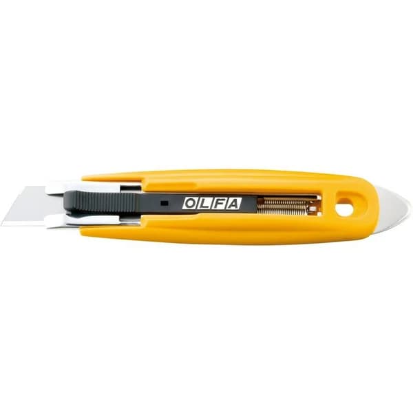 Olfa SK-9 Semi-Automatic Self-Retracting Safety Knife with Tape Splitter