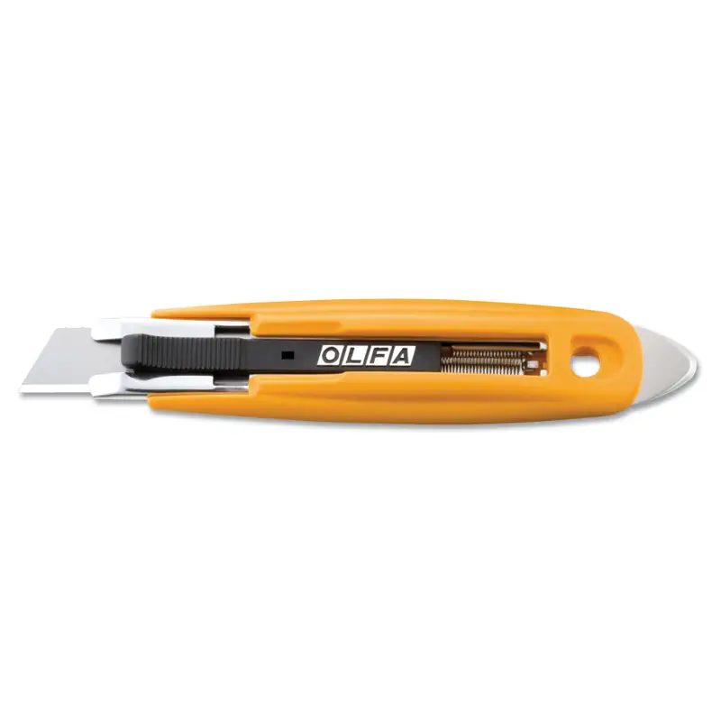 Olfa SK-9 Semi-Automatic Self-Retracting Safety Knife with Tape Splitter