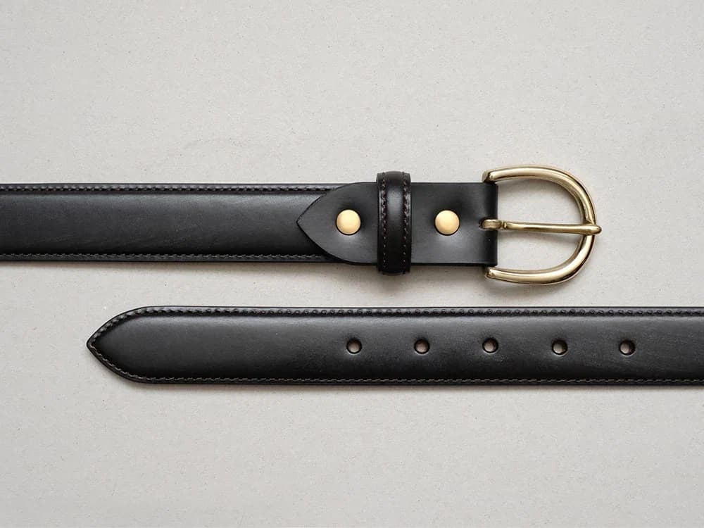 Munekawa Leather Belt “Brass” — Bridle Leather