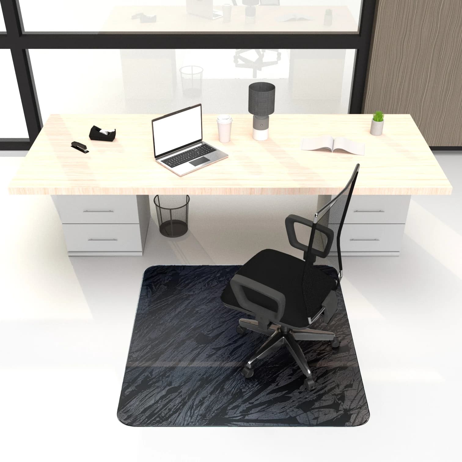 Vitrazza Vitrazza Glass Office Chair Mat