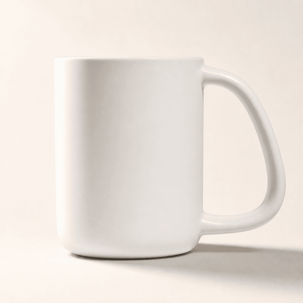 CURVD Ergonomic Coffee Mug, 12 oz — Ceramic Coffee Mug