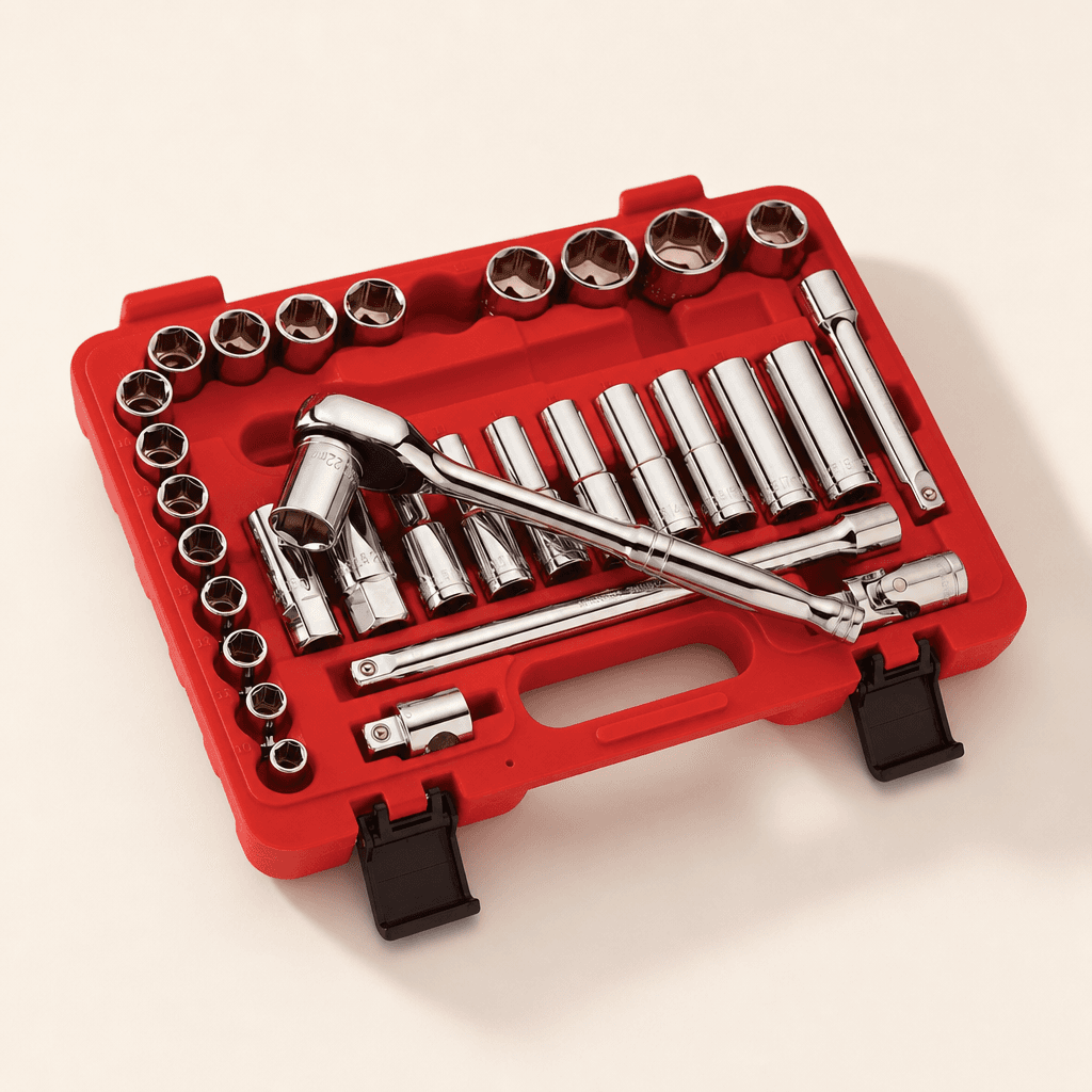 Clarke 32-piece 1/2-inch Drive Metric Socket Set — Mechanic's Socket Set