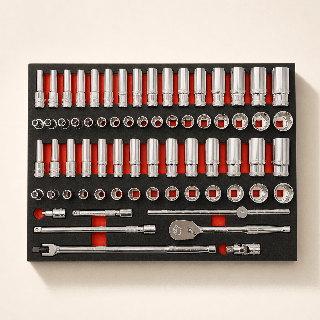 BoxoUSA 68-piece 1/2-inch Drive 6-point Metric & SAE Master Chrome Socket Set — Mechanic's Socket Set