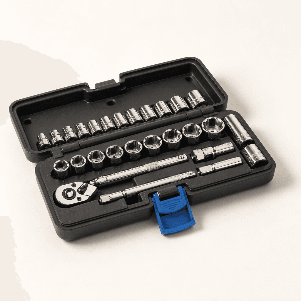 EPAuto 45-piece 3/8-inch Drive Socket Set with 72-tooth Pear-Head Ratchet — Mechanic's Socket Set