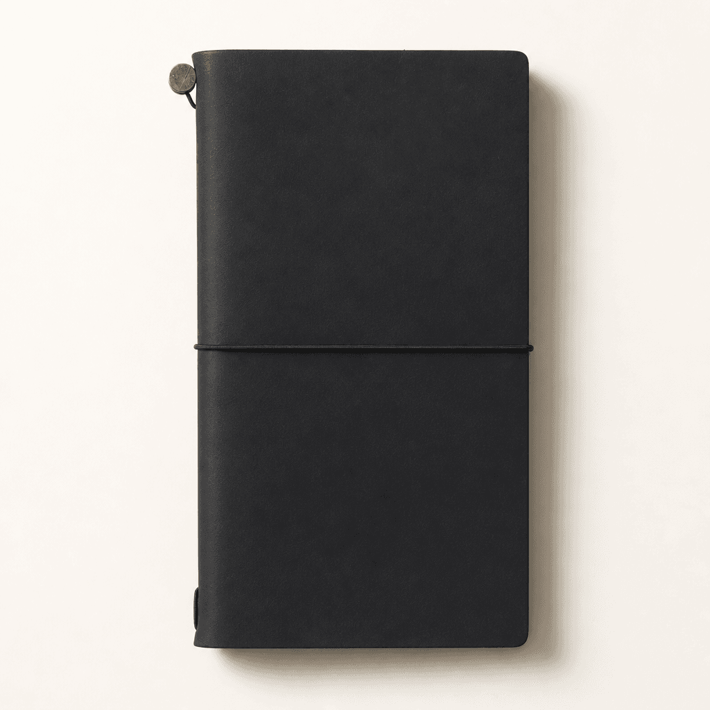 Traveler’s Company TRAVELER’S notebook Regular — Black — Notebook / Journal (Refillable Hardcover)