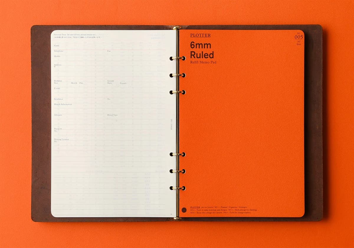 PLOTTER Pueblo 6-Ring Leather Binder A5